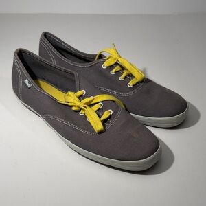 Keds Gray Sneakers with Yellow Laces